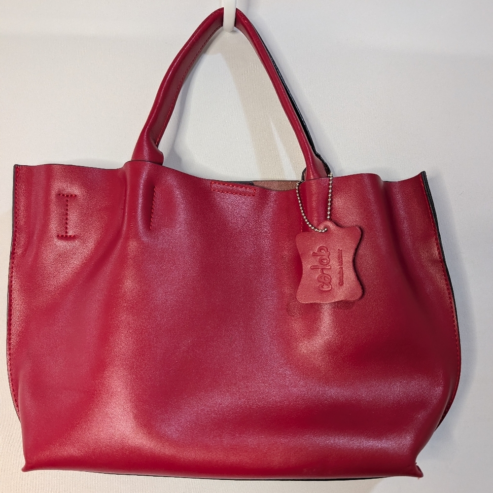 Chic Red Tote Bag by Co-Lab